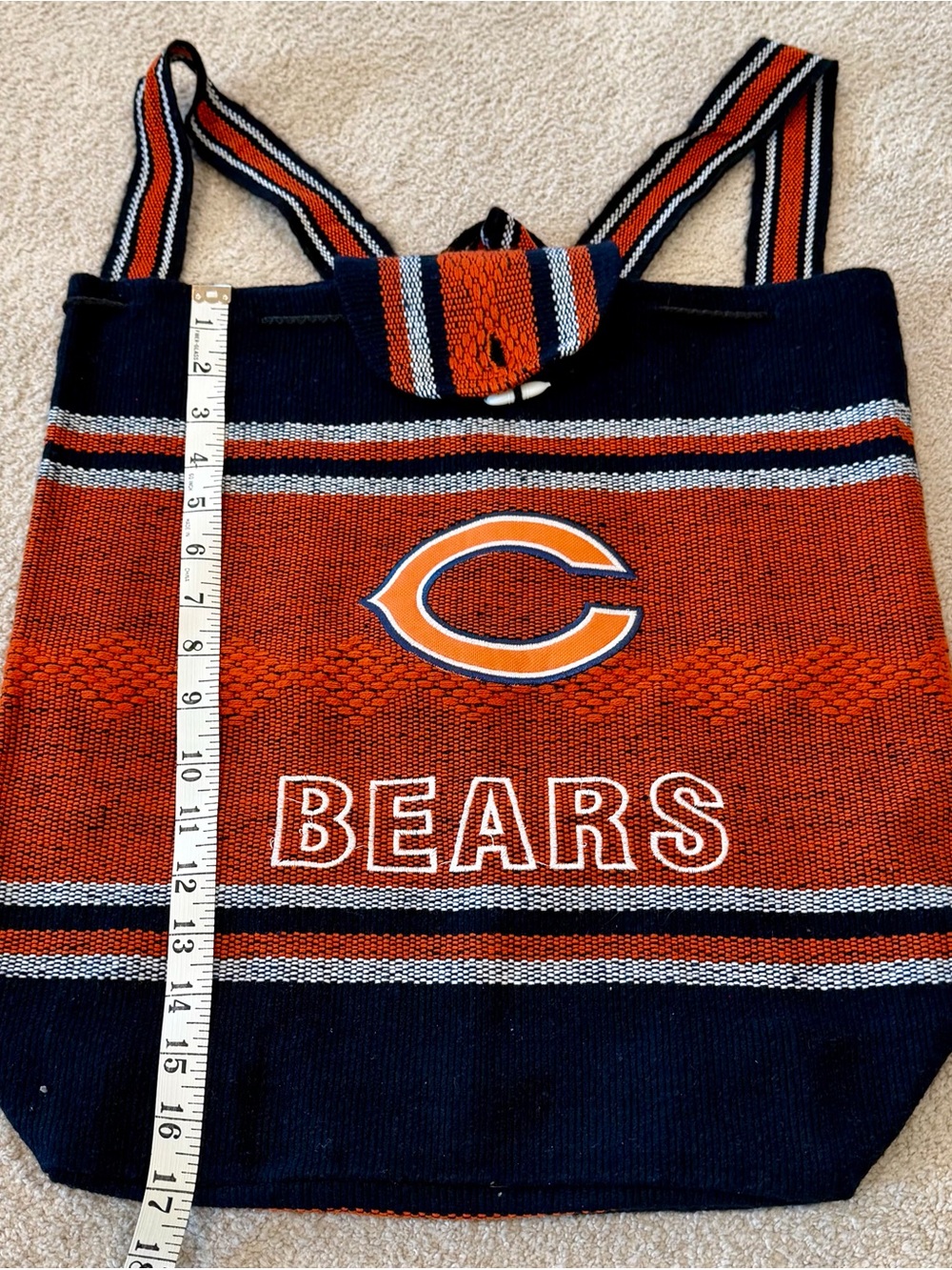 NFL Chicago Bears Hobo Backpack Purse Handbag Tote 16" Football Game Day NWOT - Picture 13 of 13